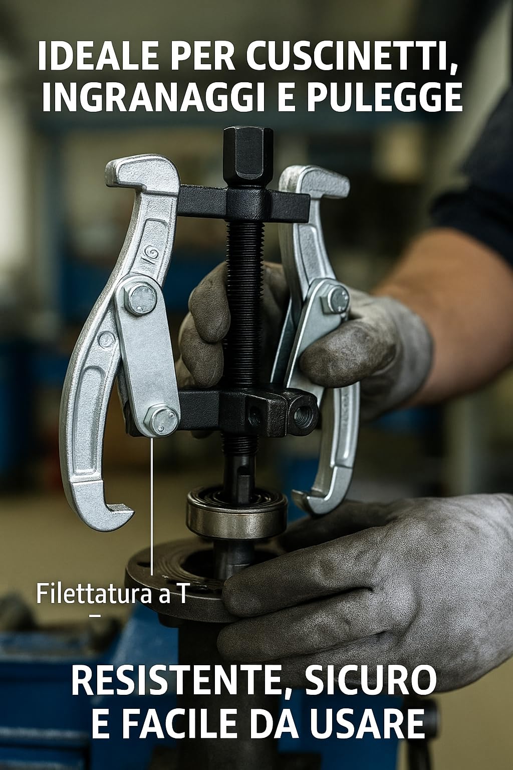 Set Estrattore a 3 Ganasce 3pcs (75mm, 100mm, 150mm) – Estrattore per Ingranaggi e Cuscinetti in Acciaio CR-V – Attrezzo Professionale per Meccanica e Officina