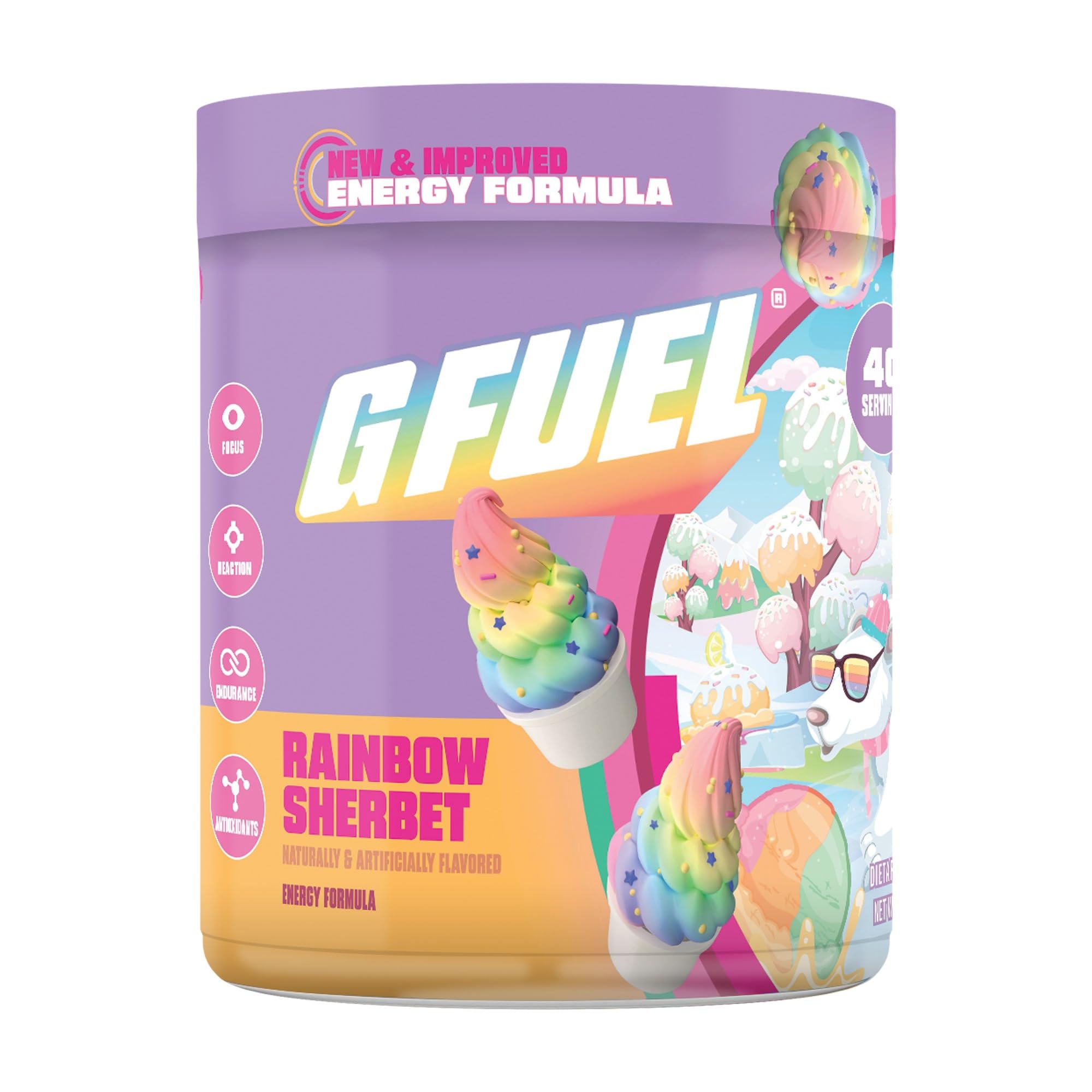 G Fuel Hype Sauce 2.0 Energy Drink Powder, Pre Workout Caffeine Mix for Gaming, Sugar Free Focus Amino, Vitamin + Antioxidants, 8.7oz (Raspberry Lemonade, 40 Servings) — Amazon image 13