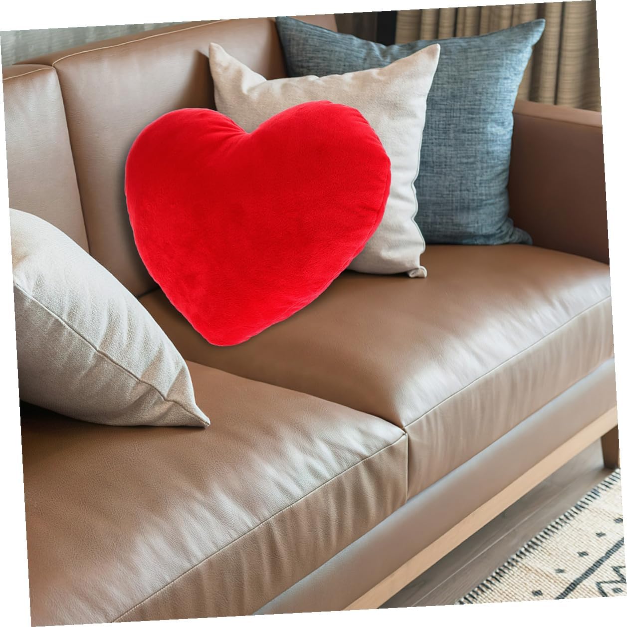 Heart Shaped Plush Throw Pillow 20Cm Red Cute Stuffed Hugging Cushion Decorative Accent for Wedding Bedroom Living Room