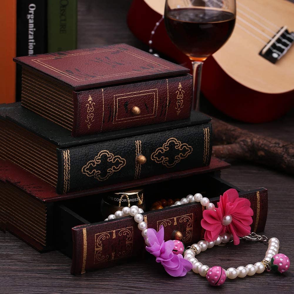 Vintage houten opbergdoos met riem, decoratief retro kastje voor foto