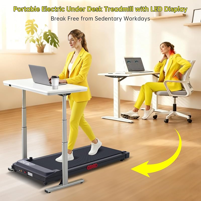 HaHbHc Walking Pad with Handle Bar Incline, Treadmill for Home Small image 4