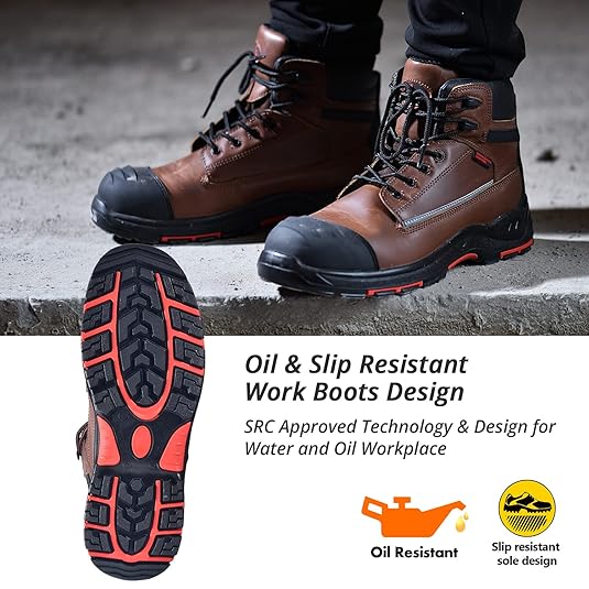 most comfortable slip resistant work boots