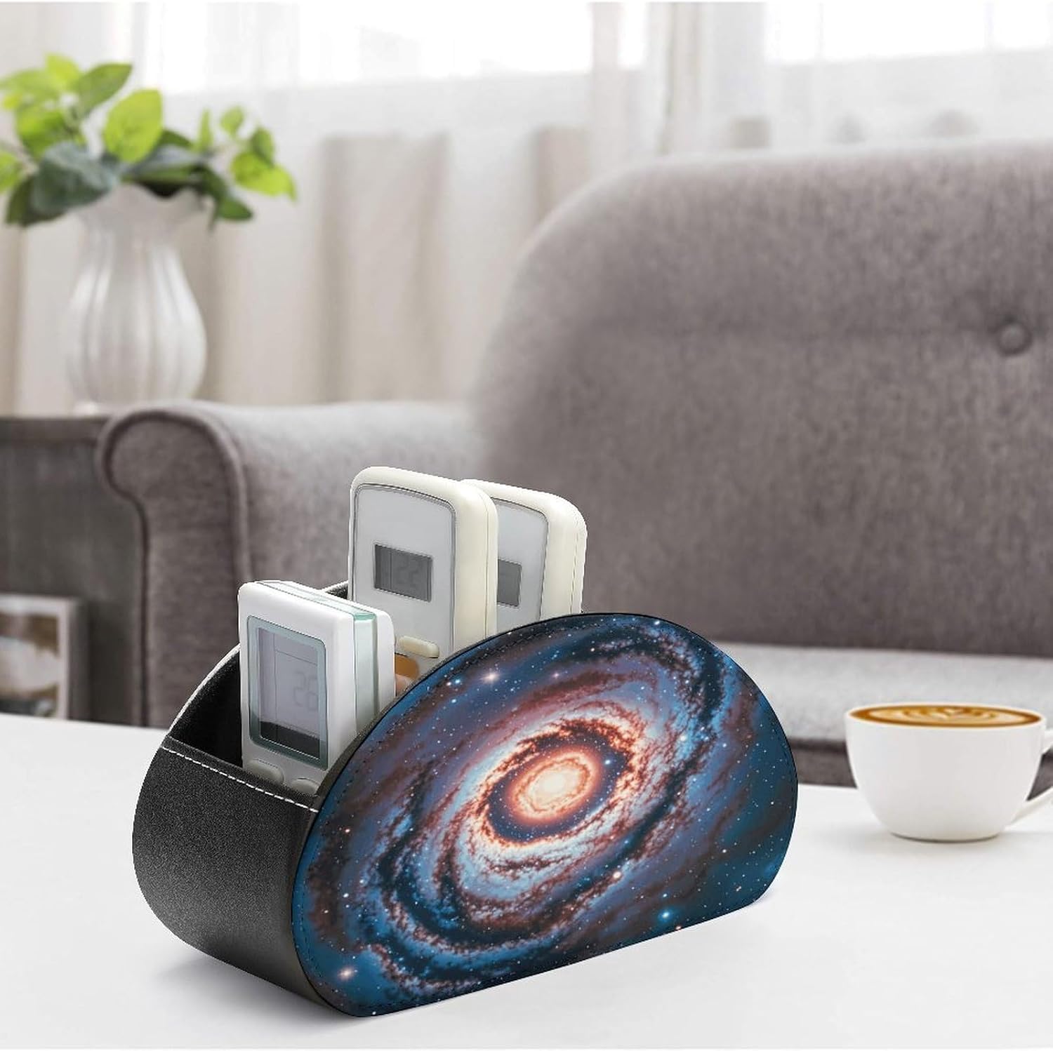 Planet Stars And Galaxy Remote Control Holder with 5 Compartments image 4