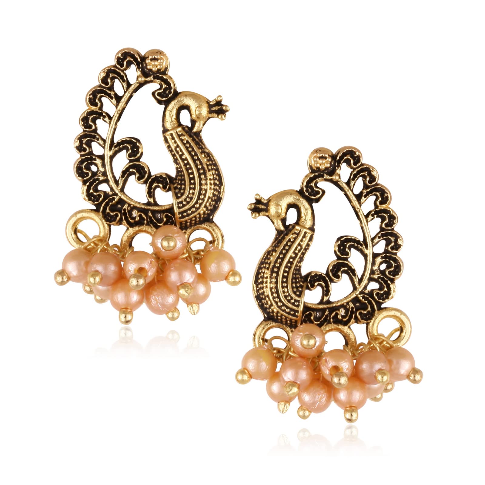 Vighnaharta Oxidised Silver German Feminine Graceful bollywood mayur peacock Earring valentine day gift valentineday gift for her gift for him gift for women gift for men love gift gifts ValentinesDay2023 for Women and Girls {VFJ1655ERG }-image-26