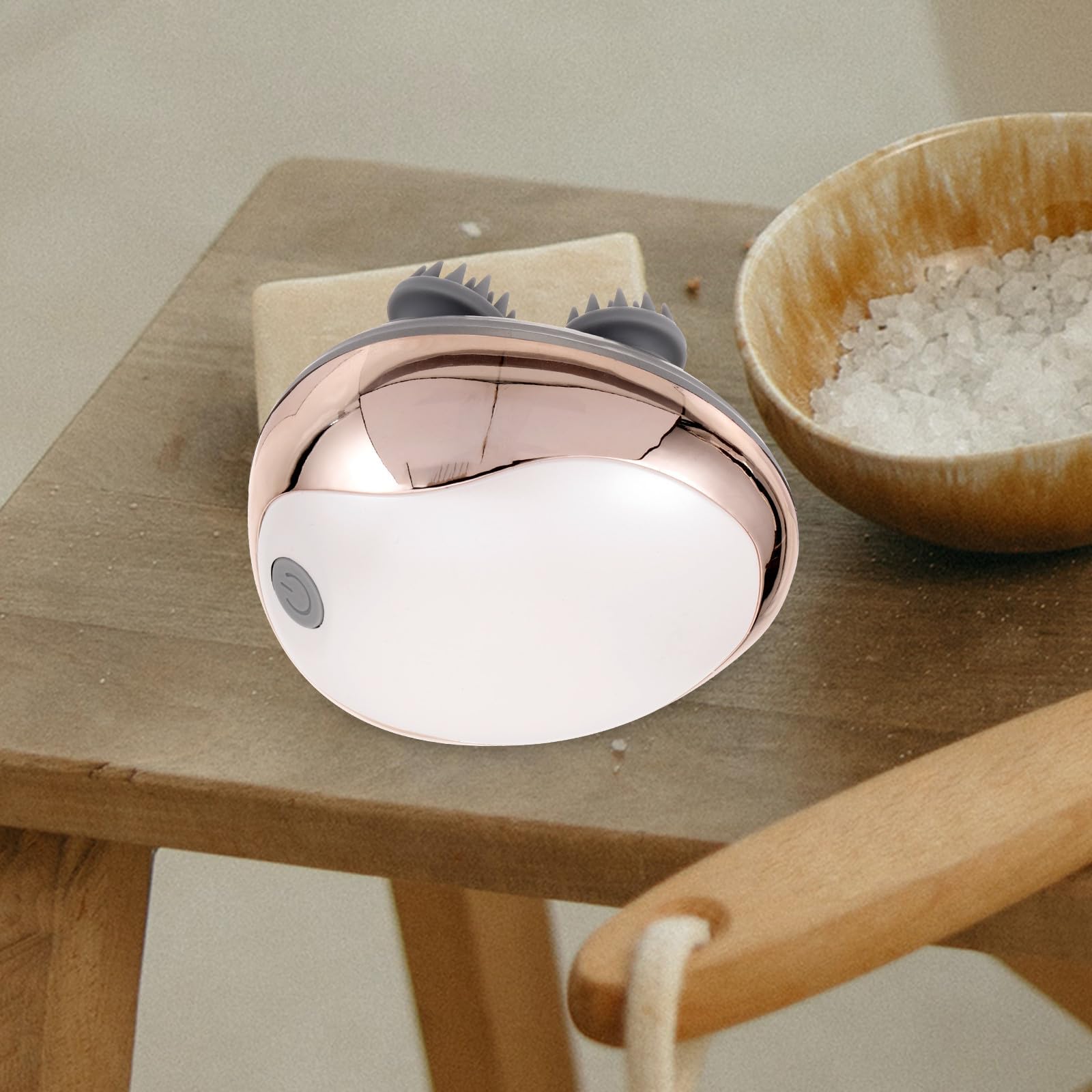 ARTIBETTER Masajeador de Cabeza y Cuero Cabelludo Recargable Vibraciones, Ligero, Material Abs y Silicona, Adecuado para Uso en Casa y Baño, Batería 1150mah