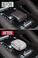 Vista 2 de Cubierta de emblema de control de medios interiores de cristal brillante compatible con Mercedes Benz GLE 2020-2024/GLS 2020-2024