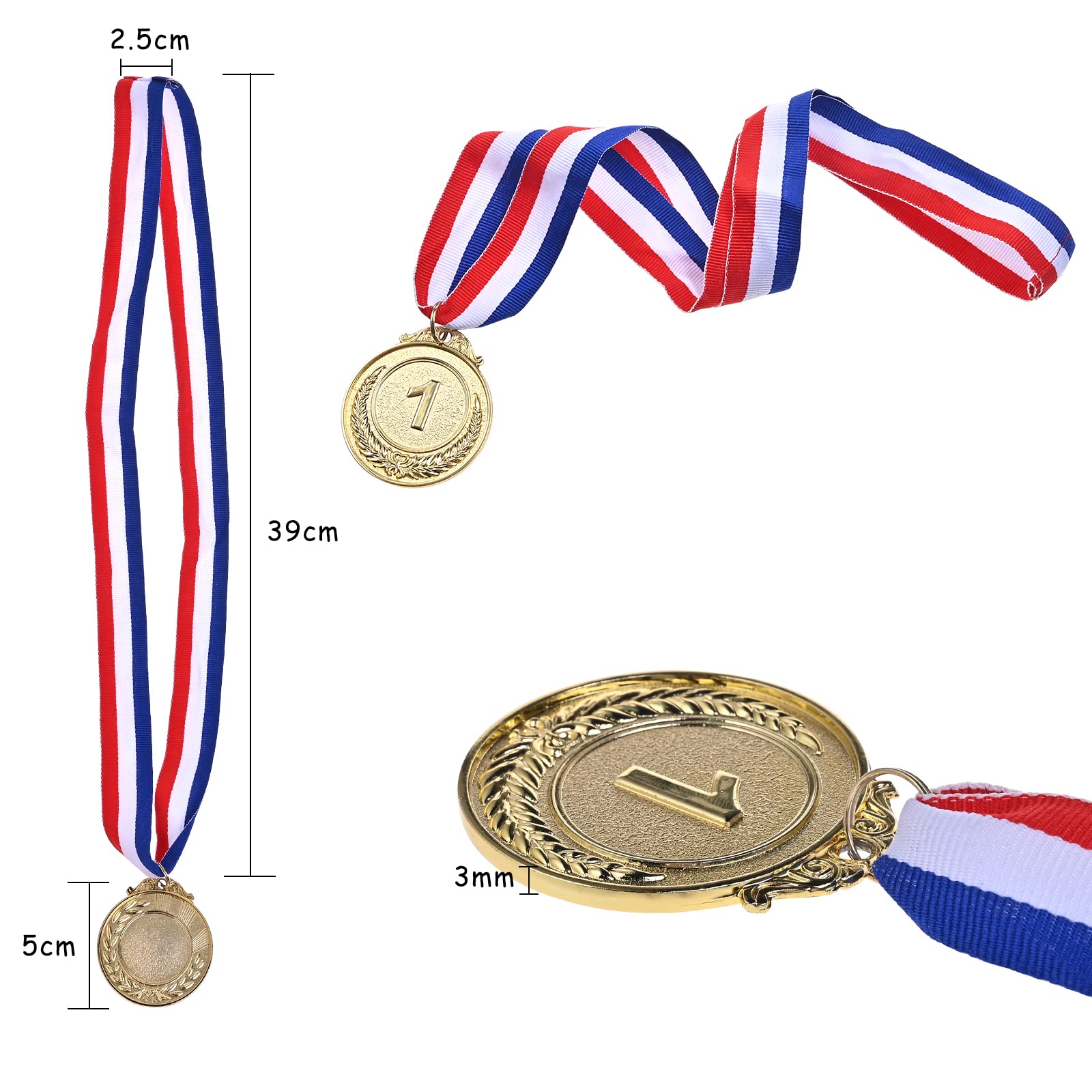 GOLDGE 3 medaglie vincitori oro argento bronzo medaglie per bambini oro medaglie vincenti bambini per feste di sport giorno giocattoli premi concorso premi medaglie medaglie medaglie