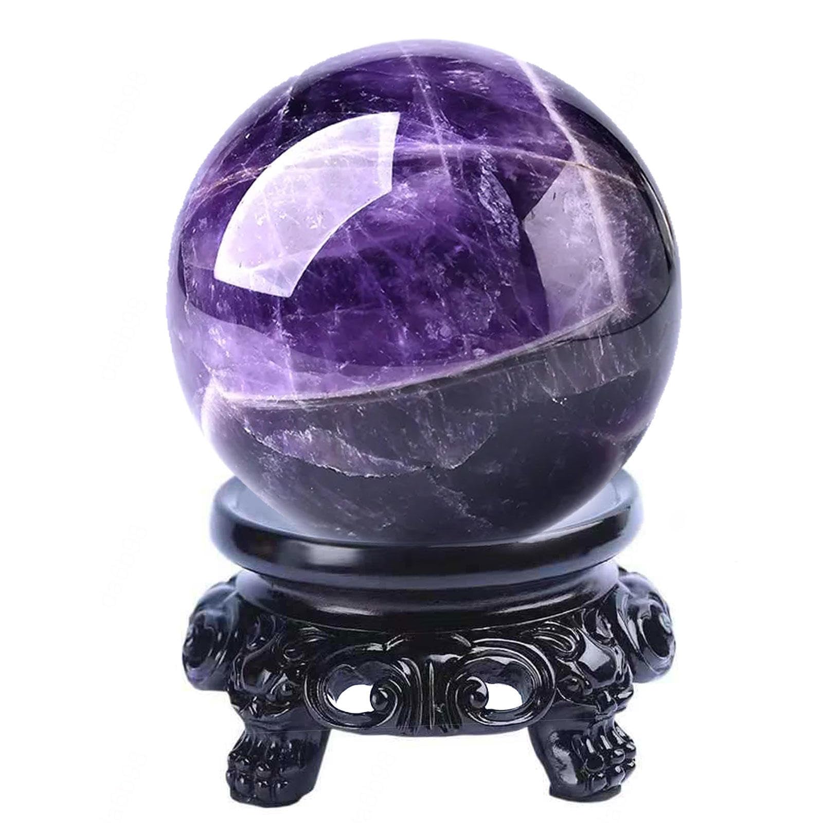 Sfera Di Cristallo Ametista 50-60 Mm - Pietra Energetica Per Reiki, Meditazione, Decorazione Casa, Regalo Spirituale - Foto 4