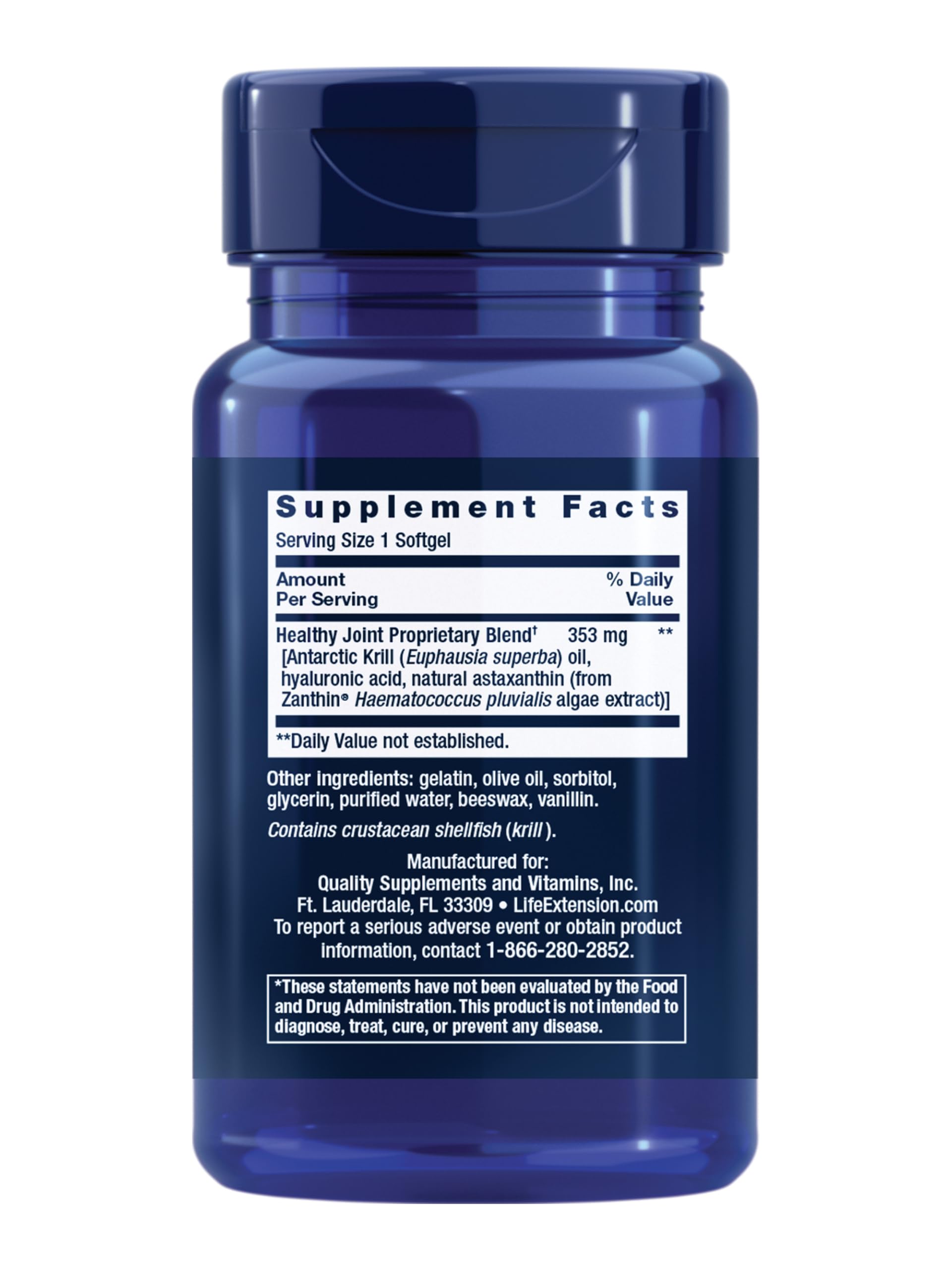 Life Extension Krill Healthy Joint Formula, 30 Softgels — Amazon image 2