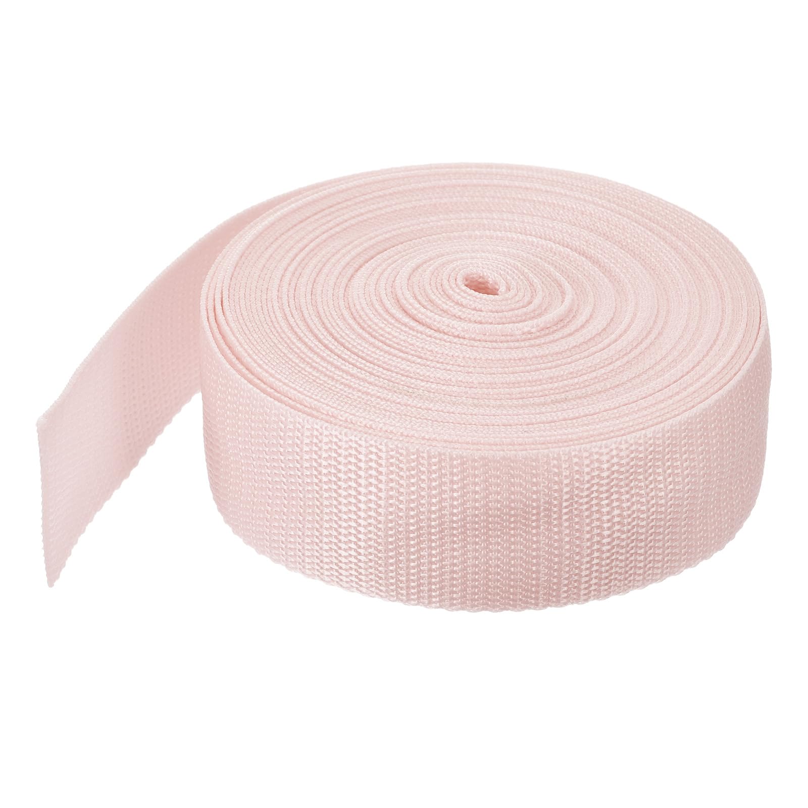 MECCANIXITY Lightweight Polypropylene Webbing Strap 1.5" 10 Yard Backpack Strapping Band Pale Pink for Outdoor Luggage Cargo Straps