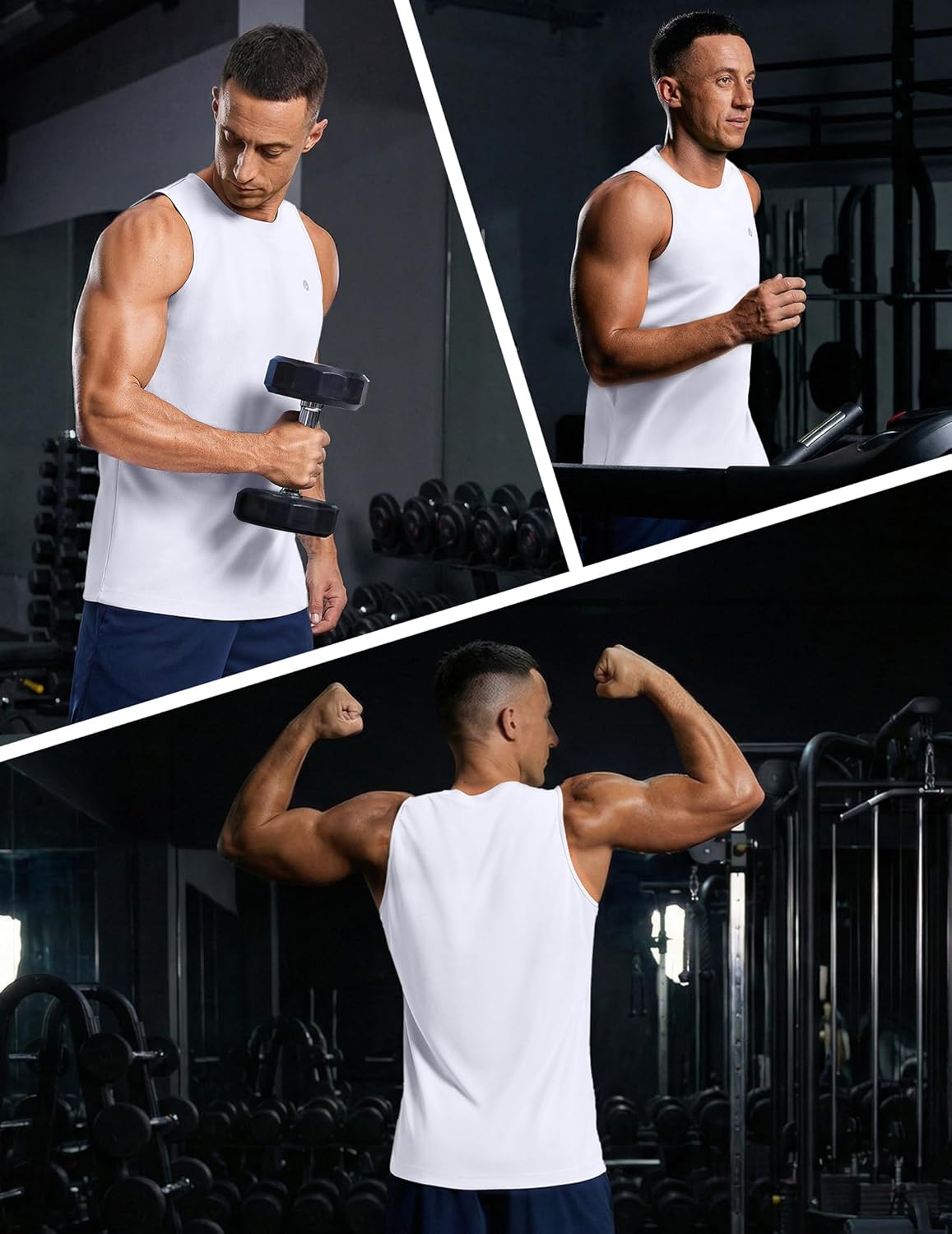 PINSPARK Men's Tank Top Summer Sleeveless Shirts Quick Dry Muscle Shirts for Running Gym Workout - Image 6