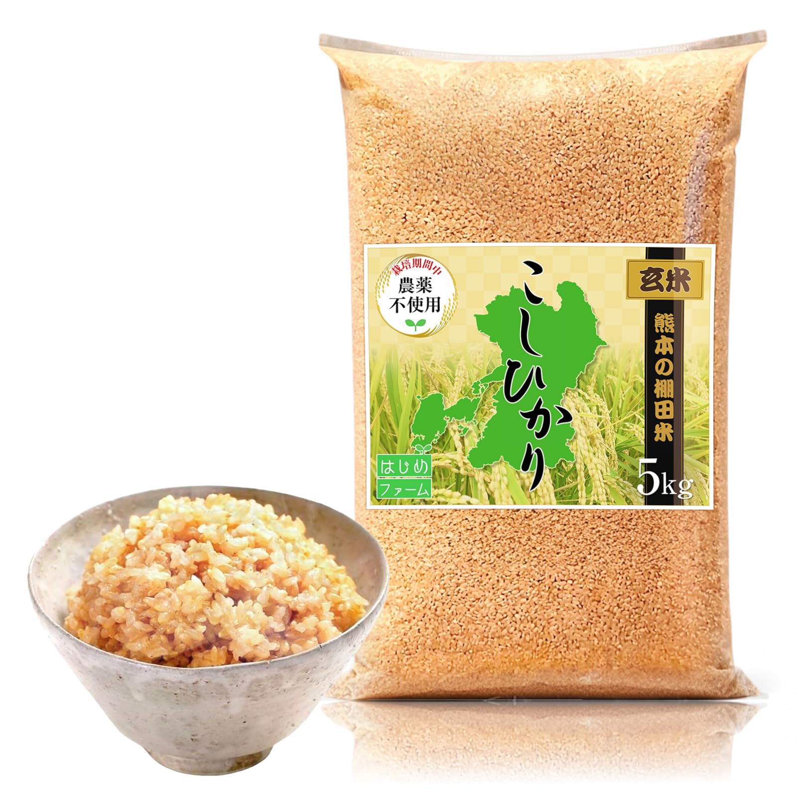 Amazon.co.jp: 【令和7年新米】無農薬 玄米 コシヒカリ 熊本県産 無