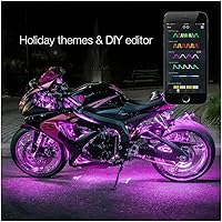 Vista 5 de XKGLOW Chrome App Control - Kit de luz LED profesional para motocicleta, 14 vainas/12 tiras
