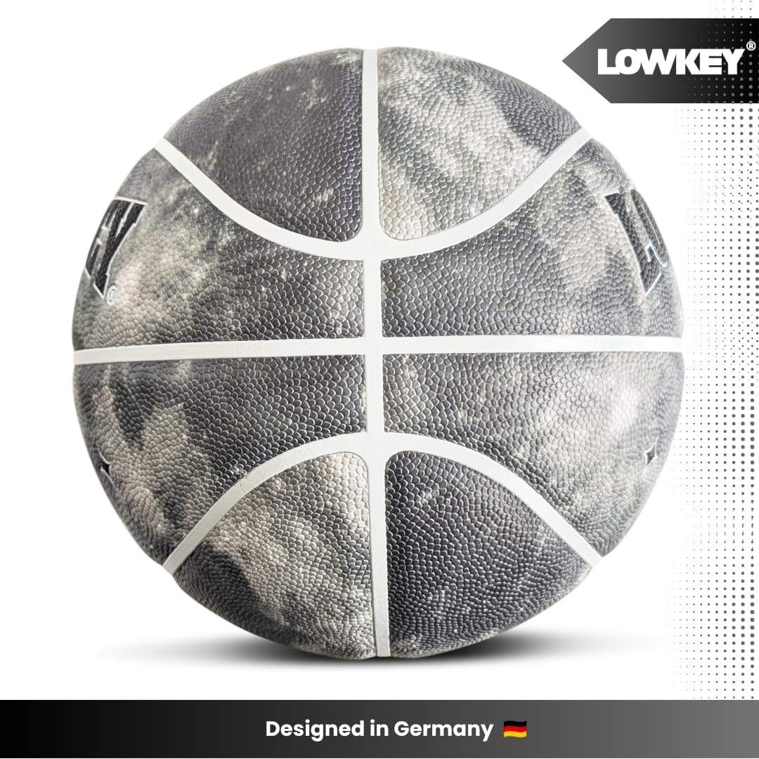 Lowkey Basketball Indoor & Outdoor Größe 7 | Design Basketball | Anti-Rutsch Beschichtung & Erstklassiger Grip Ball im Melon & Moon & Ice Pop Design