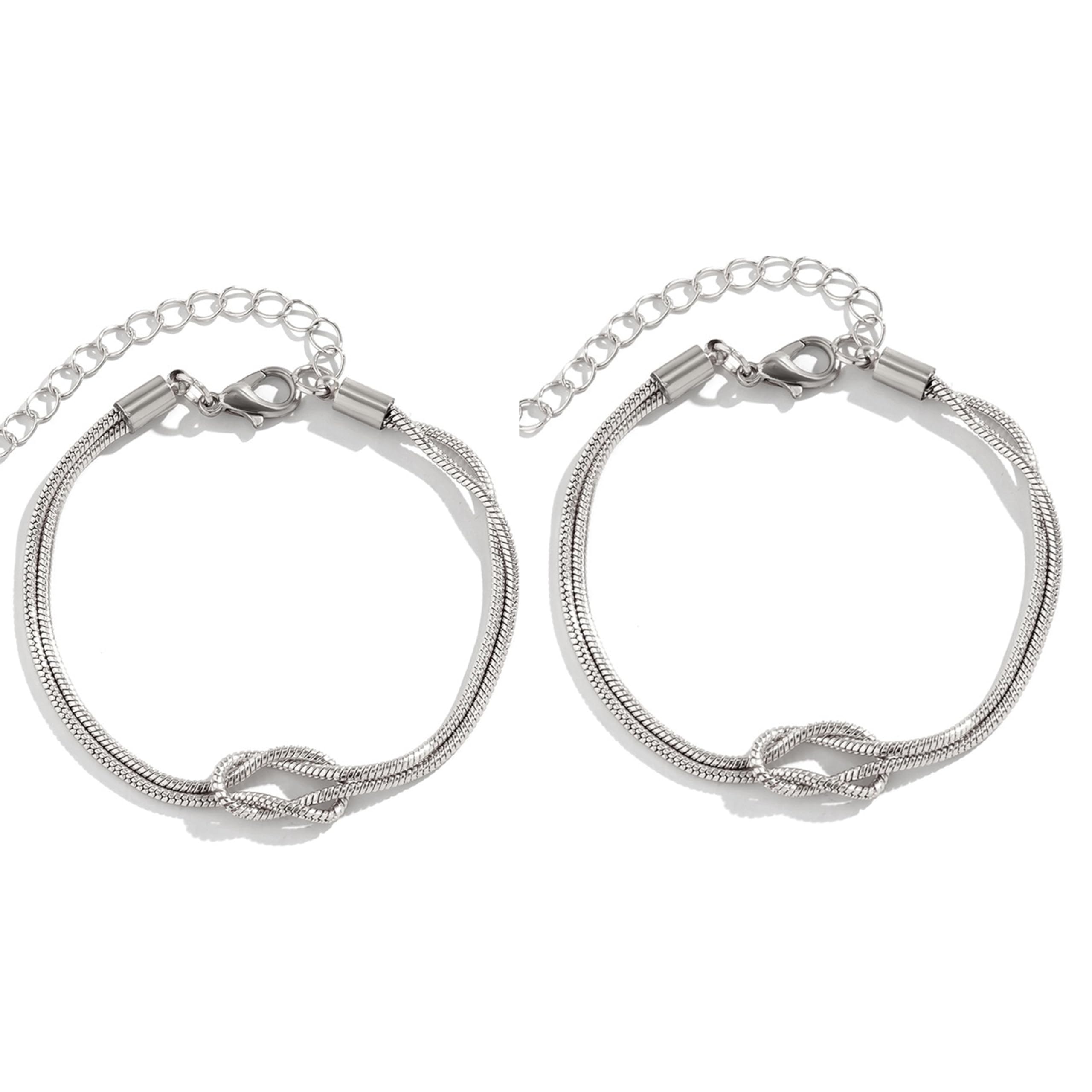 Gold Bracelets for Women Matching Bracelets for Couples 14K Gold Plated Love Knot Bracelet Dainty Forever Infinity Bracelets Friendship Jewelry Gifts