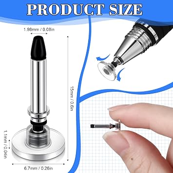 Yexiya 36 Pcs Stylus Disc Tips Replacement Only, Round Tip for Touch Screen | Precision Disc Tip Only, Universal Round Penpoint for Capacitive Touch Screen, Tablets Phones Drawing Writing Supplies