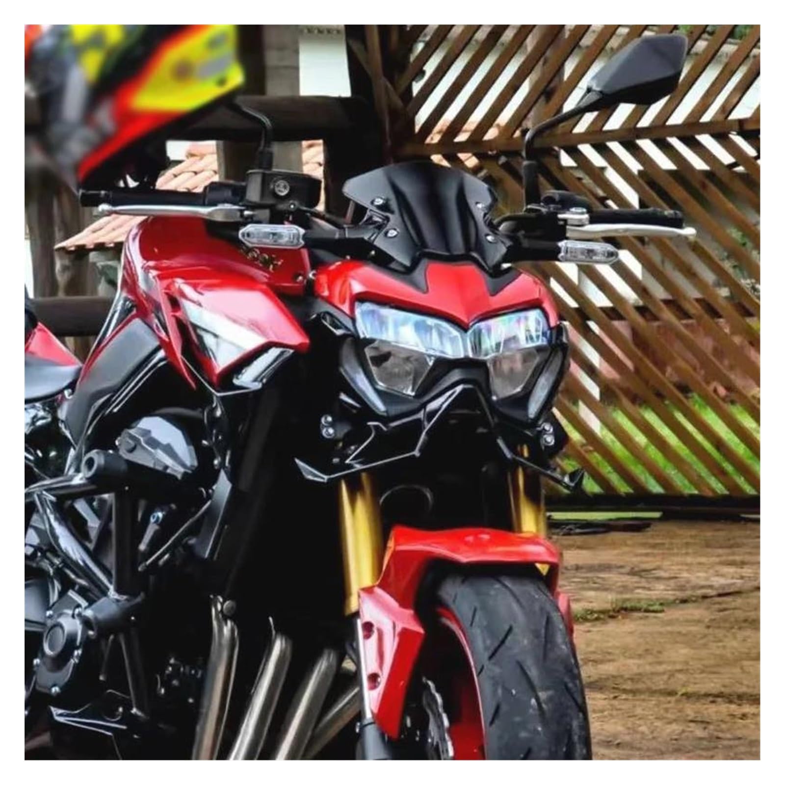 Spoiler Anteriore In ABS Stile Carbonio Per Kawasaki Z900 (2020-2024) - Maggiore Stabilità, Design Aerodinamico, Kit Di Montaggio