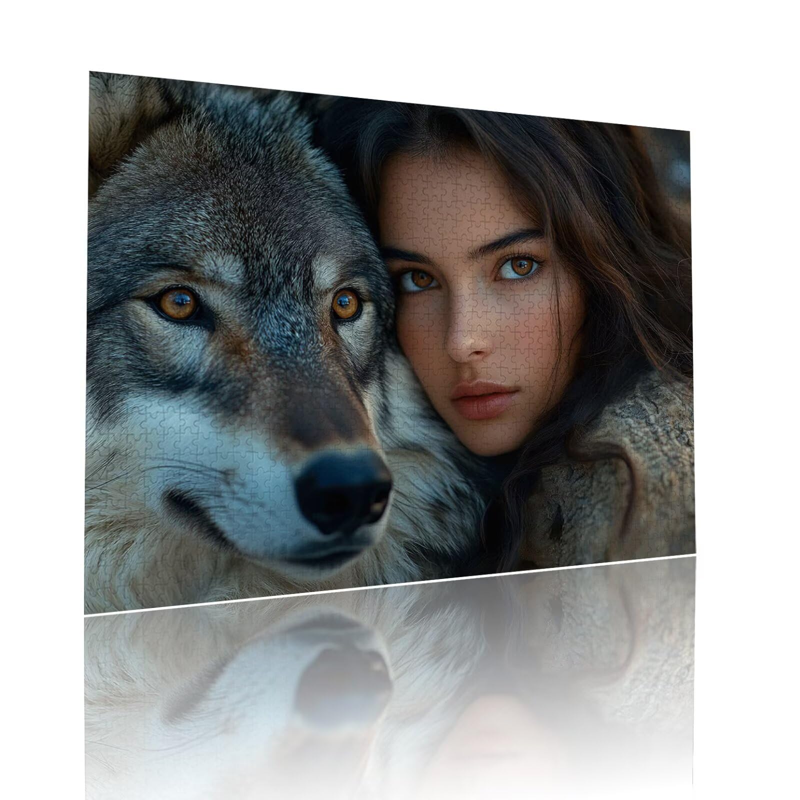 Puzzle Erwachsene 2000 Teile Frau Wolf Educa Jigsaw für Kinder ab 8 Jahren Mädchen Jungen, Erwachsene Impossible Klassische Puzzles Schwer, Anspruchsvoll Spielspaß, Als Familienspiel 70x99cm t-826