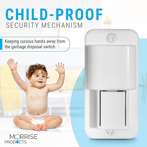 Miniatura 2 de Bloqueo del interruptor de luz de eliminación de basura de seguridad infantil | Protege a los niños con interruptor de empuje y deslizamiento
