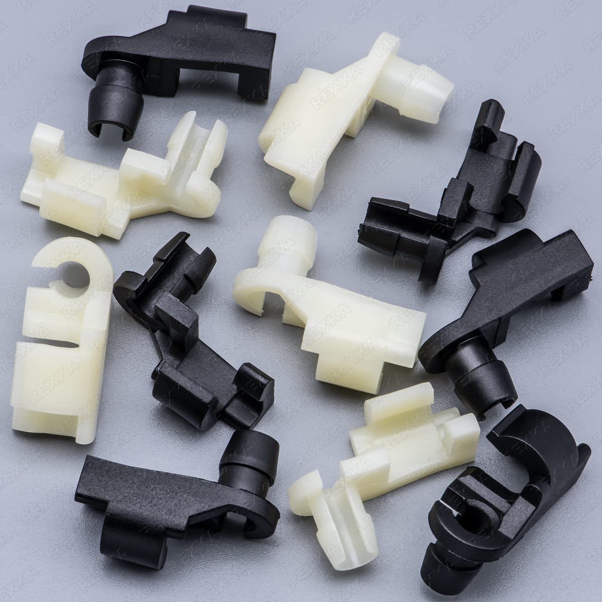 Rexka 5 Sets Door Handle Lock Rod Hood Latch Locking Push Clip Kit 5/32 Rod for GM Ford Chrysler Dodge Jeep Buick Cadillac Chevrolet Oldsmobile Pontiac Pickups Suvs