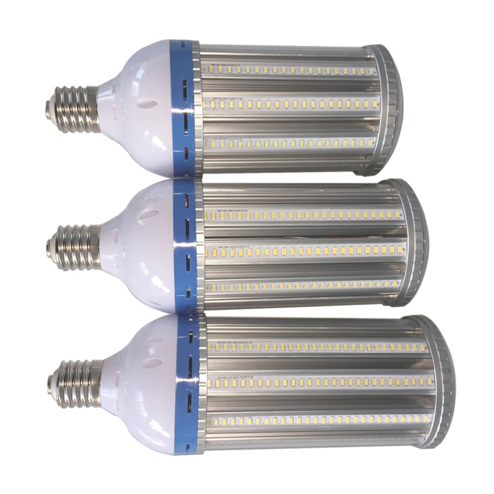 Bombilla LED de maíz regulable de alta potencia, 100 W, con ventilador, luz de 360 ​​grados y cubierta, 3000-6000 K Para iluminación comercial e industrial(Cool White 6000K)