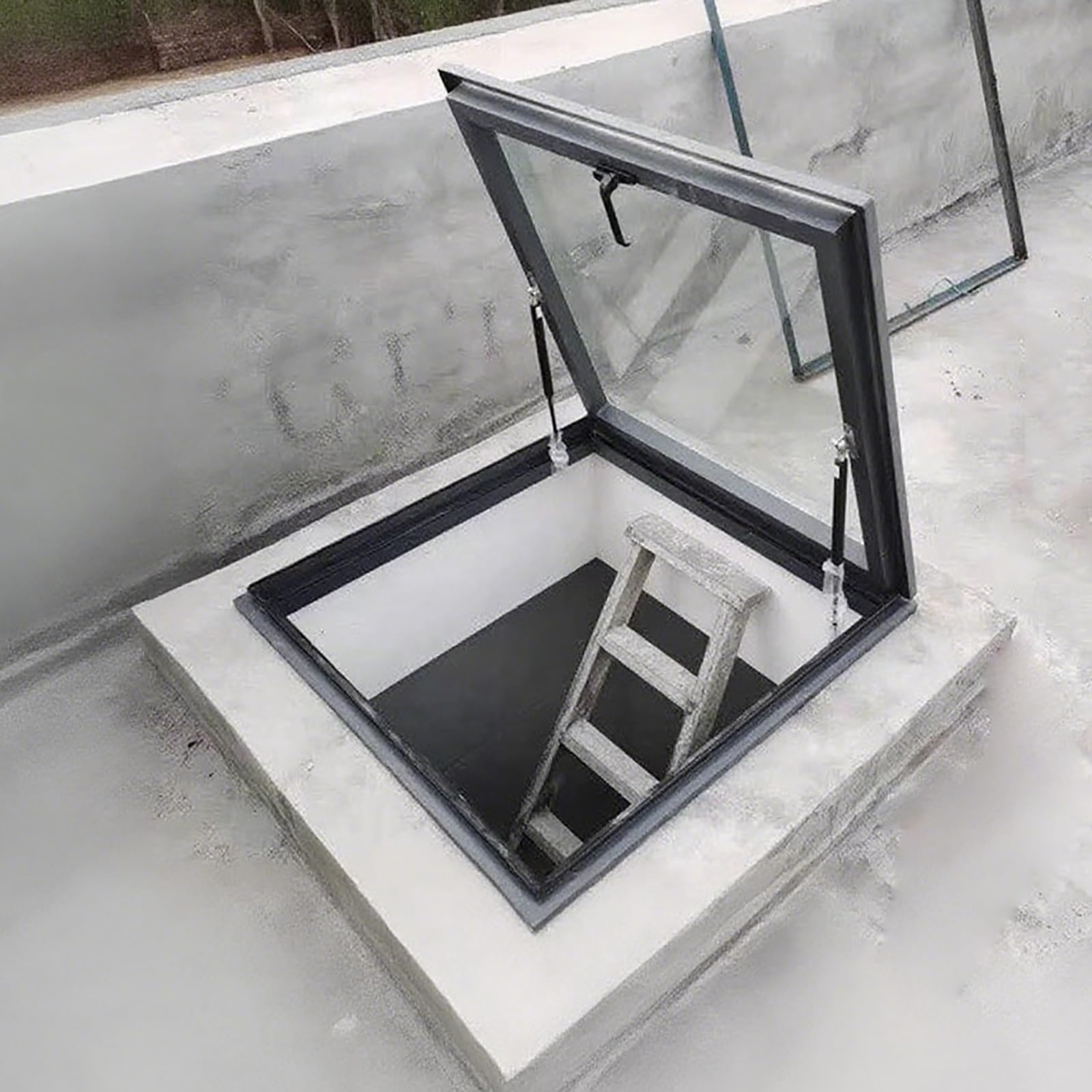 Ventana de techo sellada contra la lluvia y granizo con cristal templado