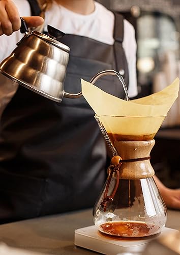 Vista 26 de AGOGO Vaso para cafetera, 6/8/10 tazas con filtro inoxidable 304 para el hogar, oficina, campamento, cafeterías, juego de gotero de café fácil