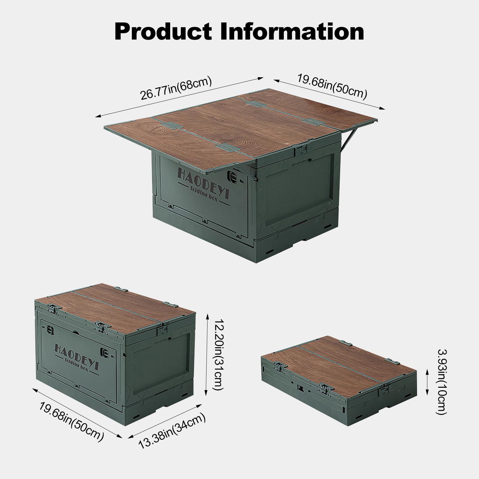 Ergocar Multifunktionale, Zusammenklappbare Aufbewahrungsbox, Die Die Aufbewahrungsbox Stapeln Kann, Geeignet Für Die Aufbewahrung Von Campingbedarf, Haushaltsvorräte