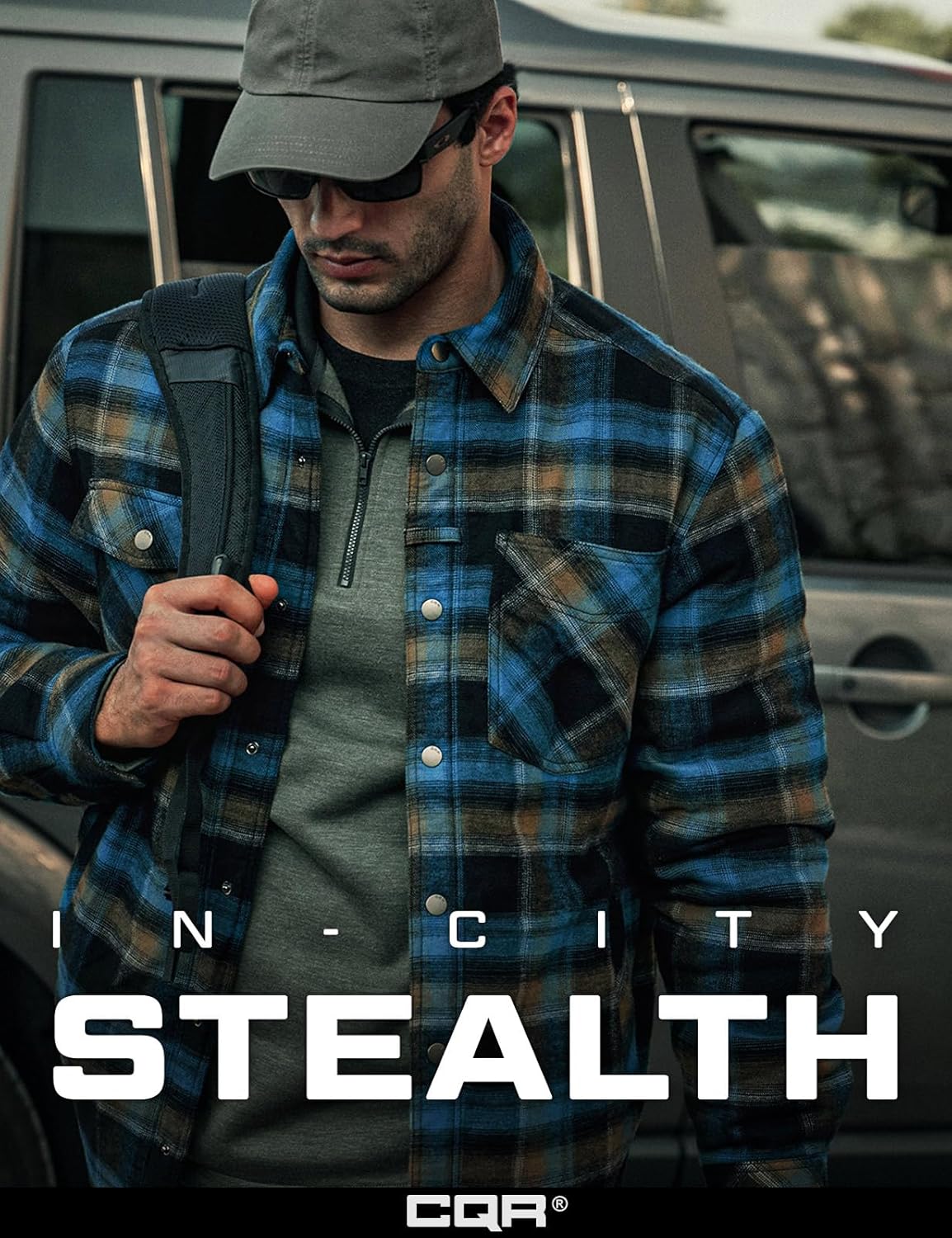 CQR Men's Flannel Shirt Jacket Long Sleeve, Winter Warm Outdoor Casual Plaid Jacket Coat with Pockets - Image 5