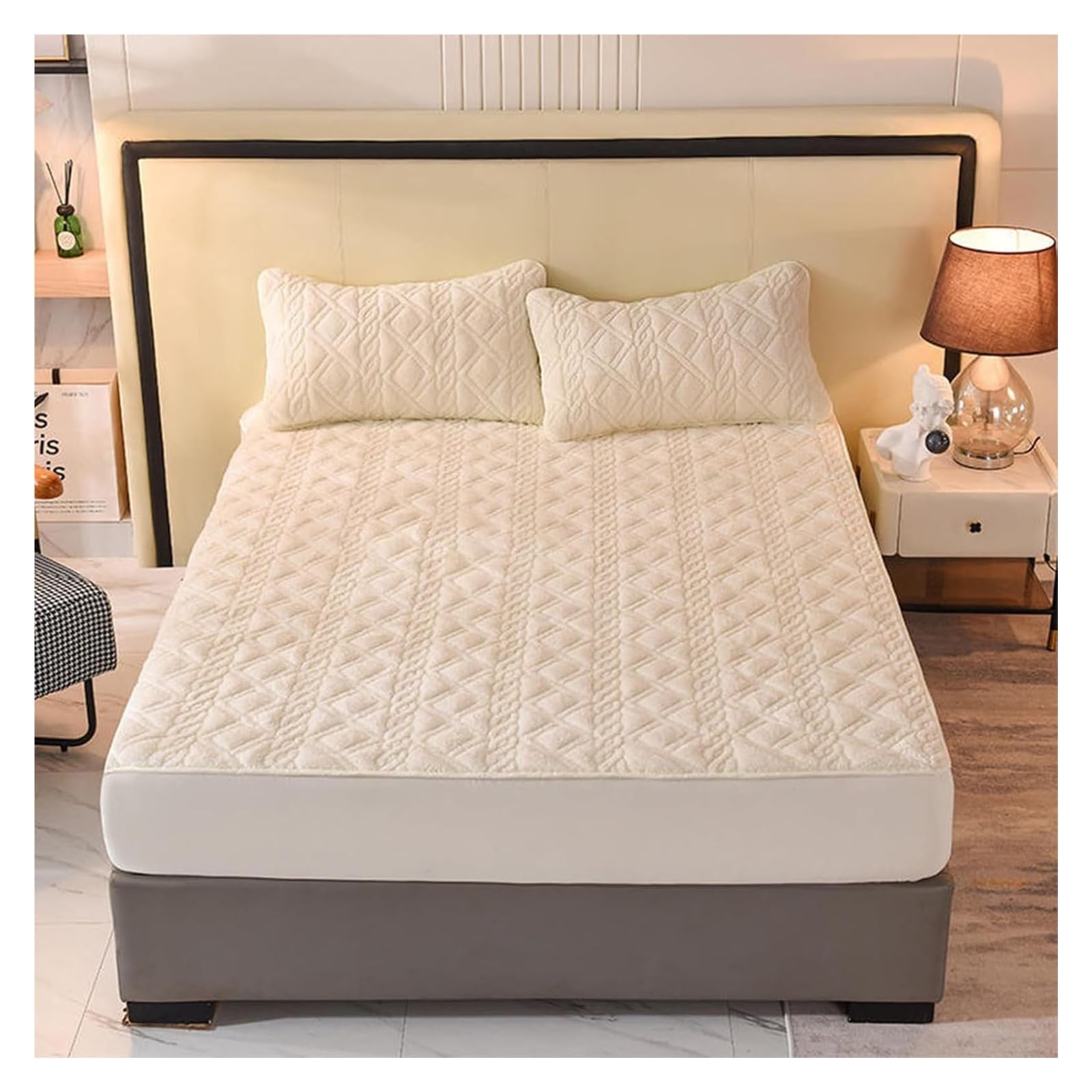 Lenzuolo Lenzuola con angoli Lenzuolo singolo con angoli Lenzuolo super morbido spazzolato Termico Caldo accogliente Traspirante Biancheria da letto extra profonda di lusso rosa(Khaki,200 x 220+30 cm)