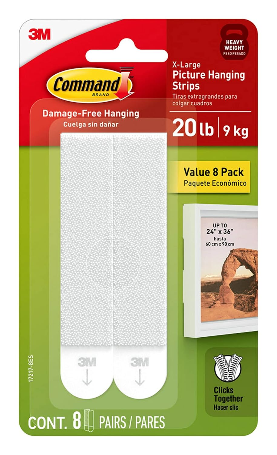 Command 172178ES Hanging Strips, XLarge, White, 8 Count Amazon.ca