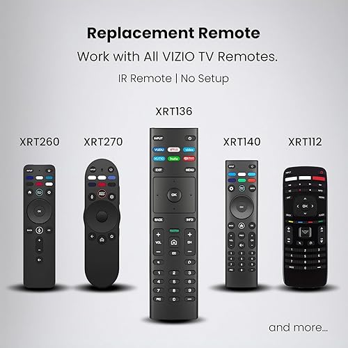 Miniatura 3 de Paquete de 3 controles remotos de repuesto para VIZIO TV, XRT136 Control remoto universal para televisores inteligentes VIZIO serie DEMPVPX