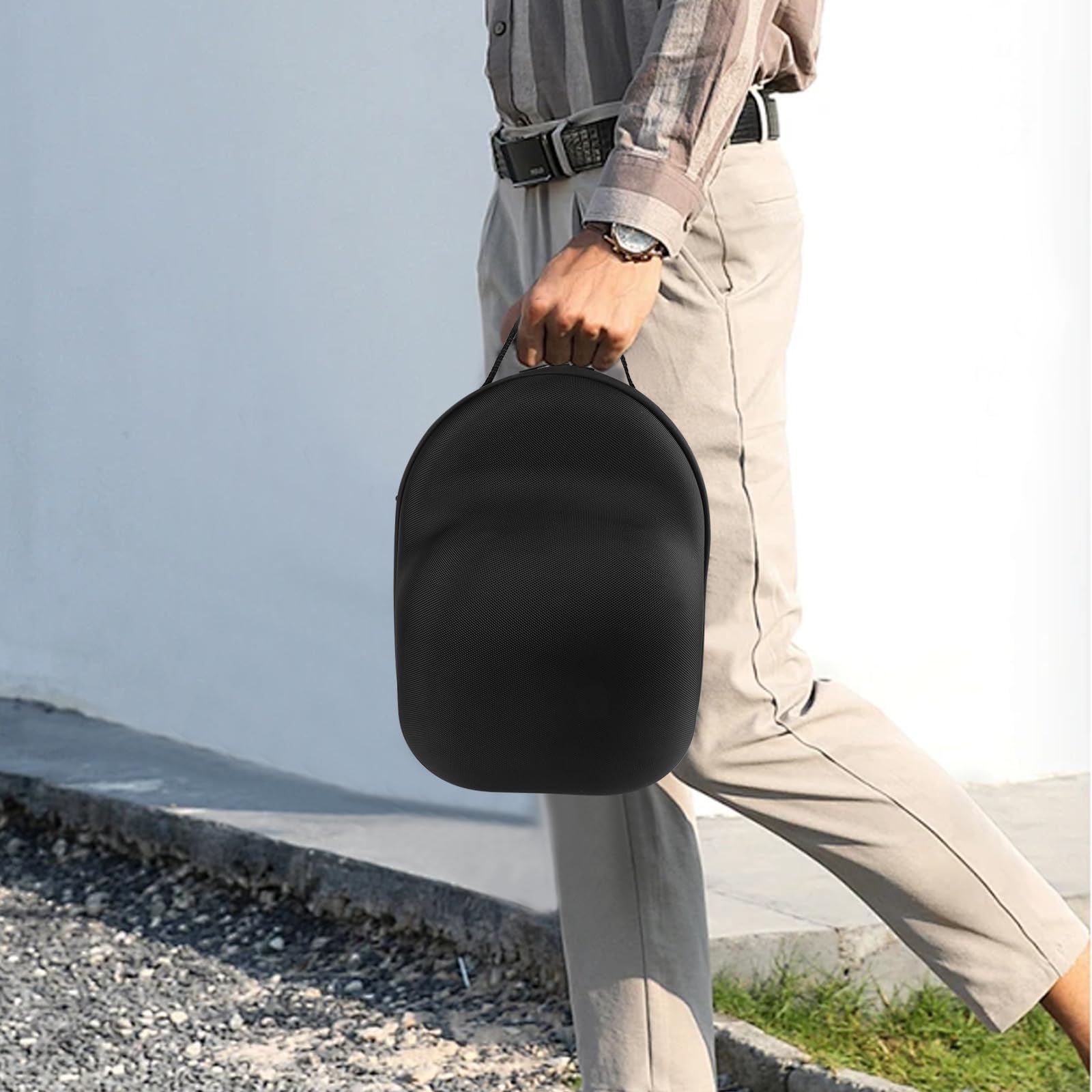 Estuche para gorras de béisbol: 6 fundas de viaje con asa de transporte, fundas desmontables y clip organizador, Black, Talla única