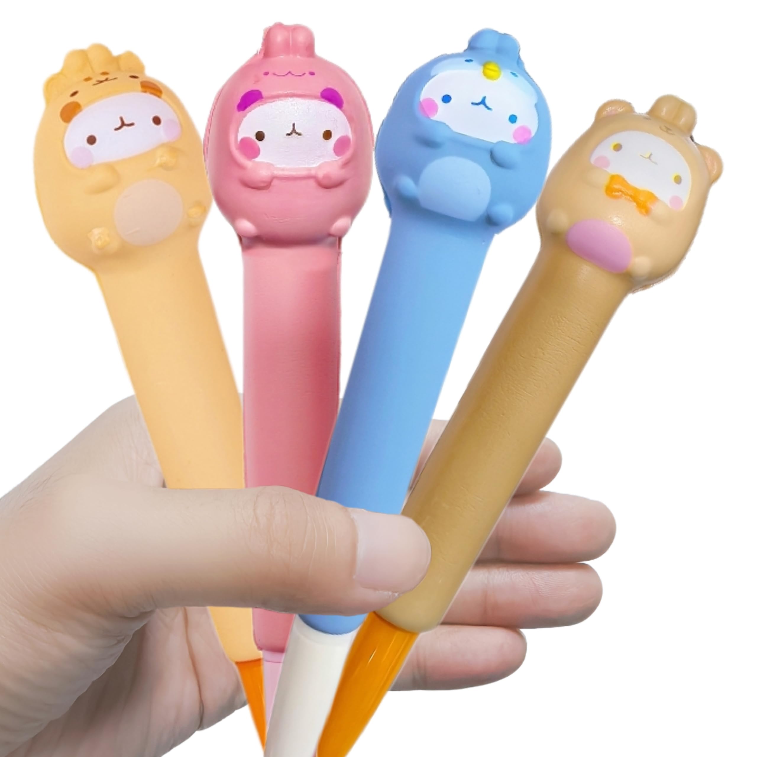 Kosze wielkanocne Kawaii Squishy Pen 4 szt. Śliczne i zabawne długopisy do stacjonarnych i fajnych długopisów dla nastolatków, prezenty dla nastolatków, powrót do szkoły
