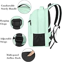 Vista 6 de MATEIN Mochila para laptop de 15.6 pulgadas con puerto de carga USB, mochila de viaje delgada y ligera resistente al agua para mujer