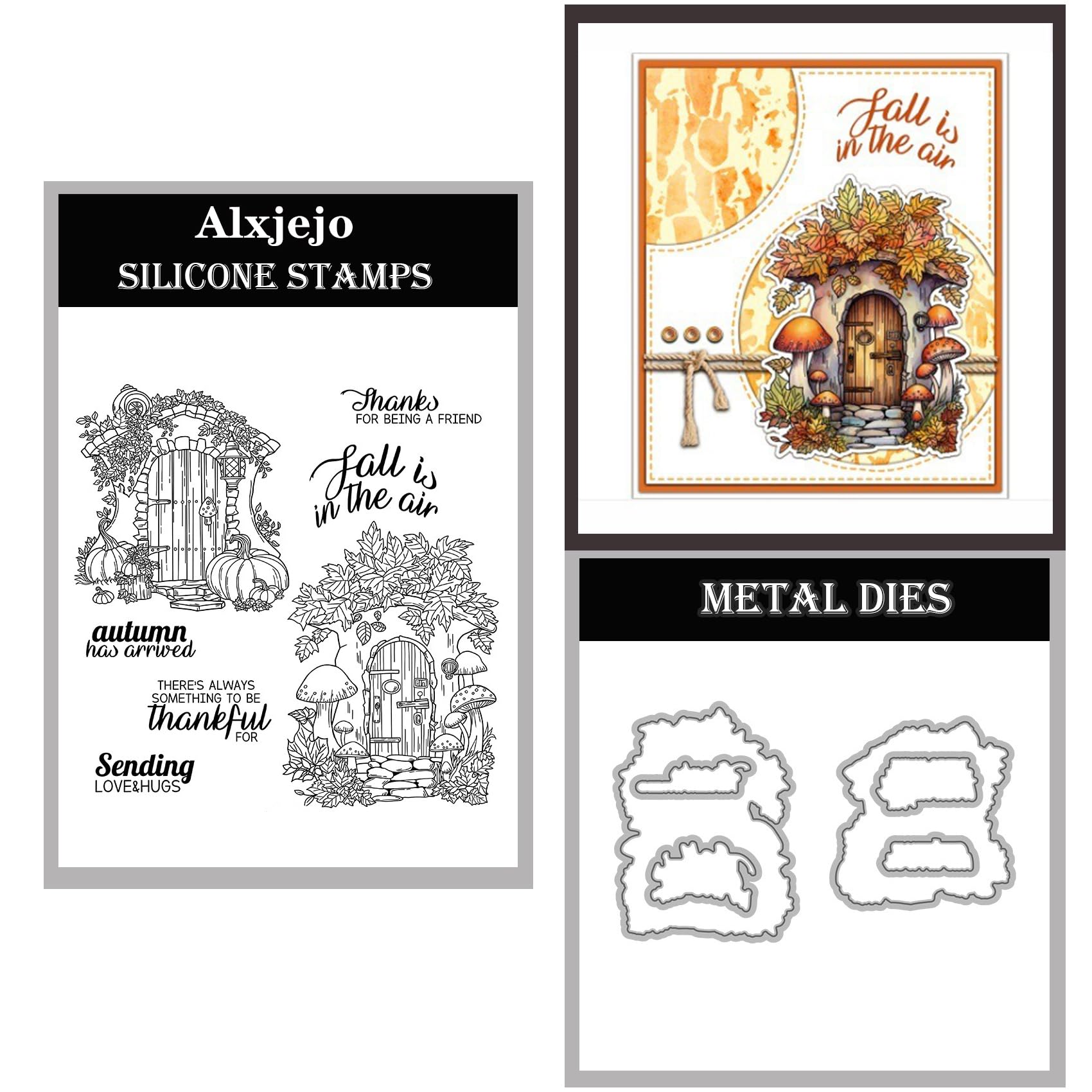 Alxjejo Cutting Dies and Stamps Set 2024-2025-2026,Stamps and die for Card Making for DIY Birthdays, Thanksgiving Day, Valentine's Day, Scrapbooking, Art Craft, Festivals Greeting Card Album