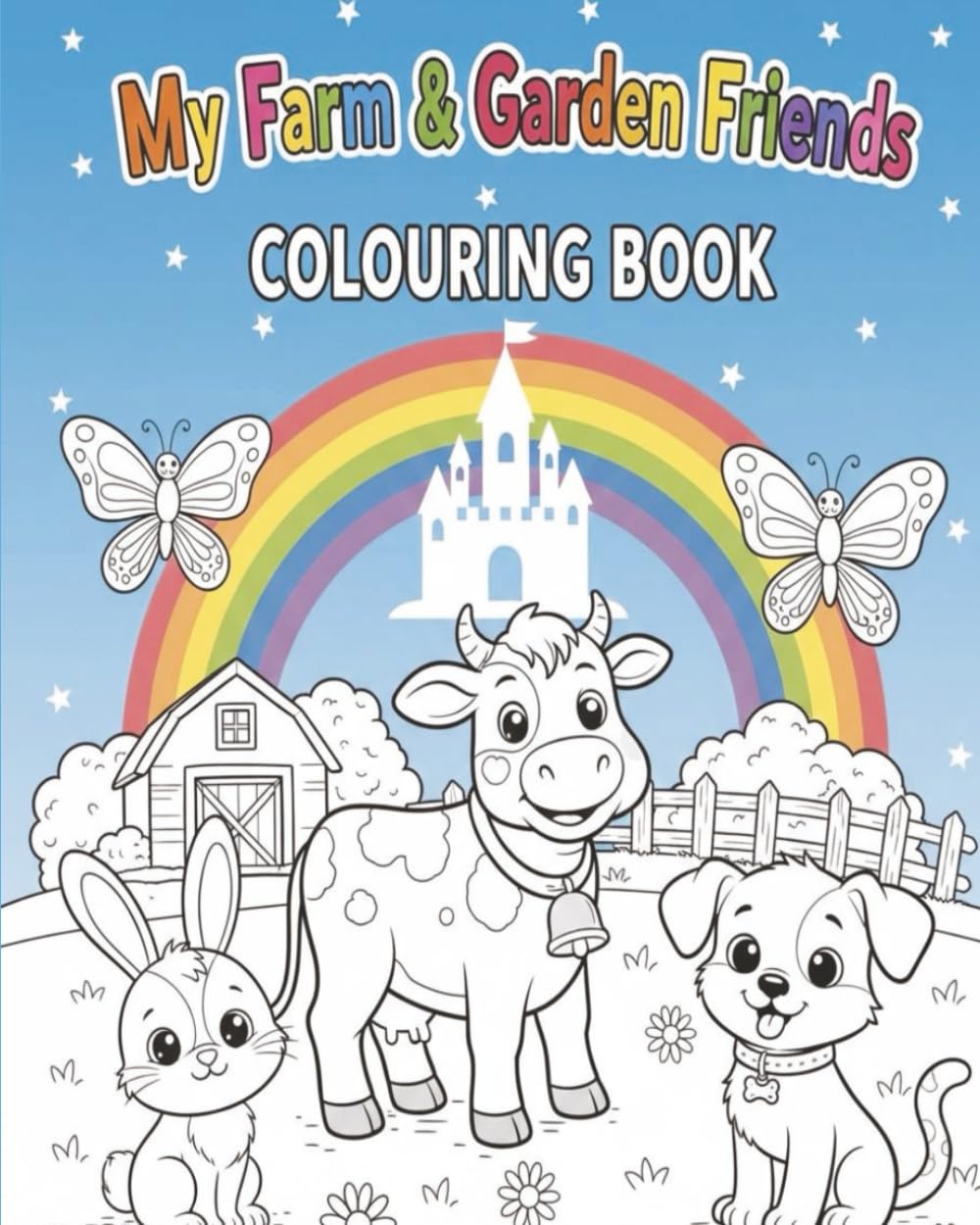 My farm & Garden Friends Coloring book: Animals book for Children Ages 4+