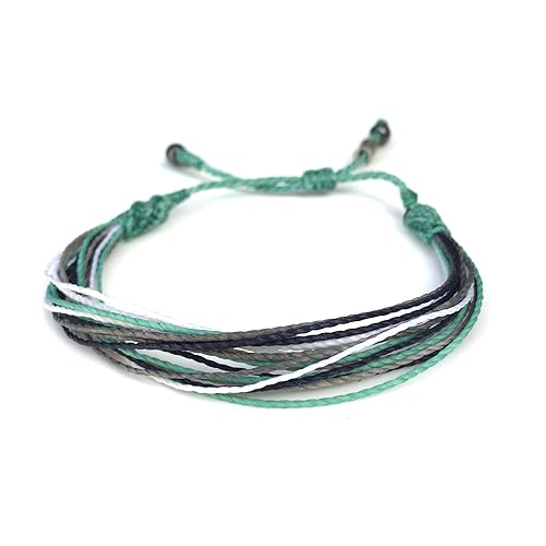 Aqua Navy Surf String Bracelet for Men and Women  Handmade Sailor Rope Bracelets by Rumi Sumaq