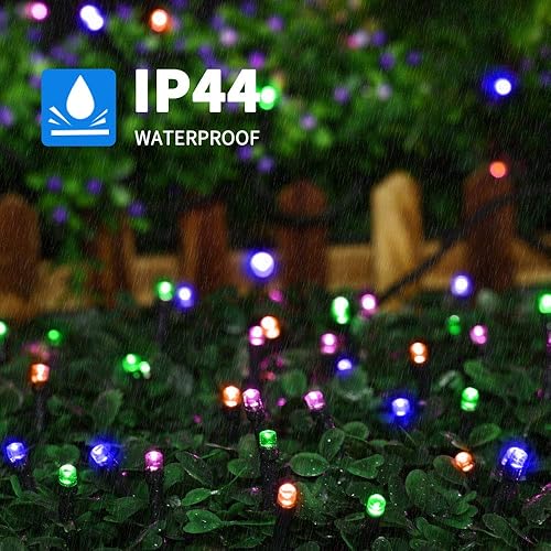 Miniatura 5 de XTF2015 Luces navideñas para interiores y exteriores, 336 pies, 1000 LED, 8 modos de memoria, con certificación UL, temporizador, cadena de luces de