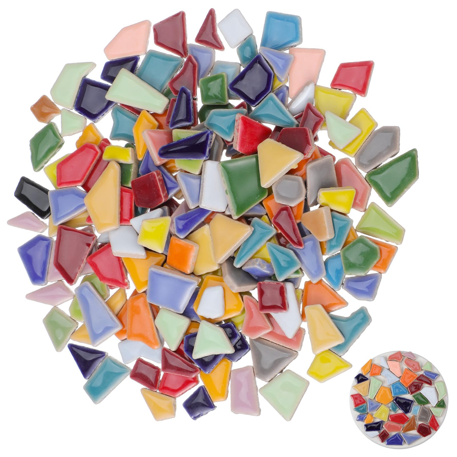 Tofficu Azulejos de Mosaico Cerámicos de 200g Forma Irregular, Prácticos y Creativos para Manualidades DIY en Jardín y Baño