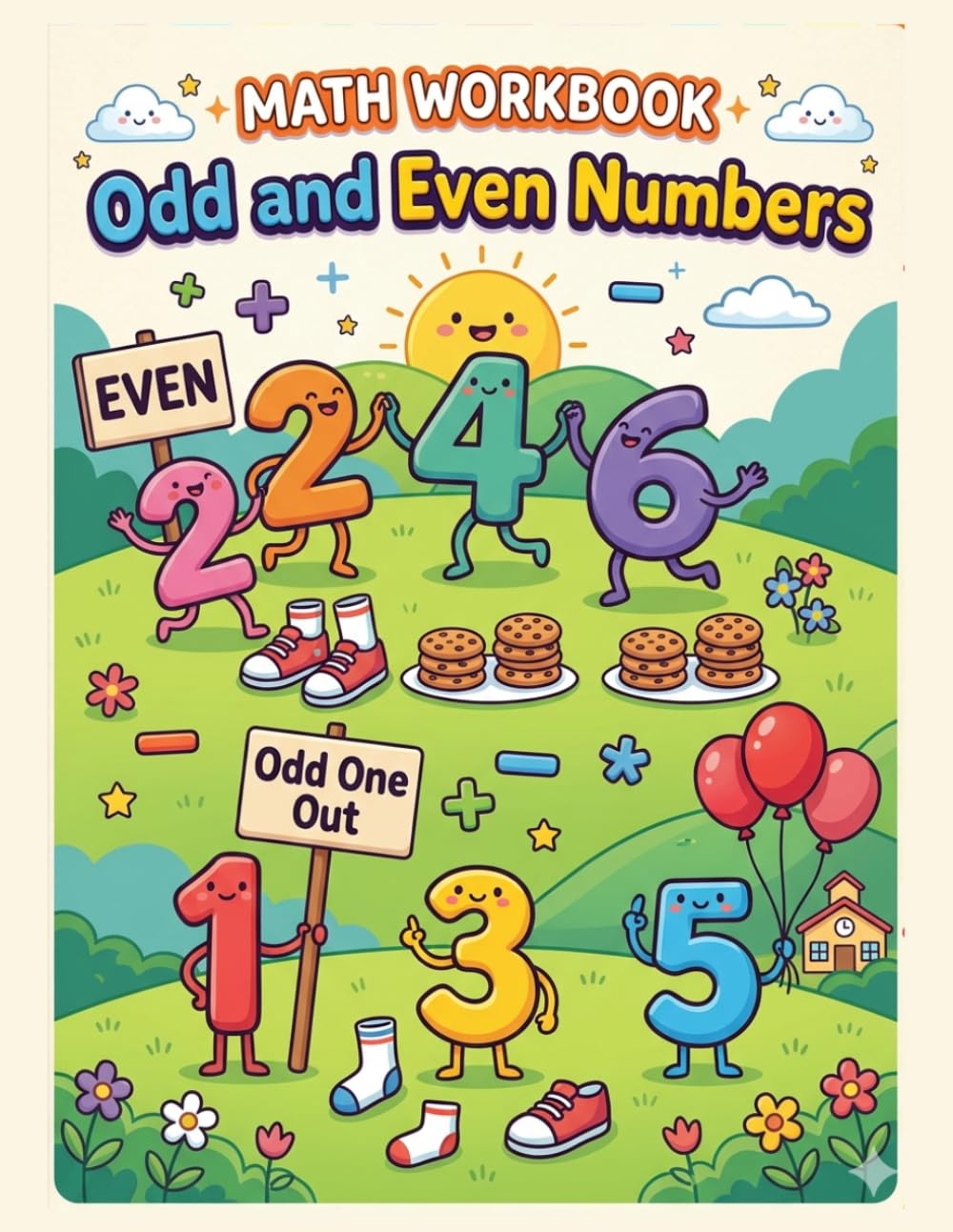 Math Workbook Odd and Even Numbers: Addition and Subtraction Worksheets for Kids 4-8, Math Book for Odd and Even Numbers 2nd, 3d & 4th Grade (Games & Activities Math)