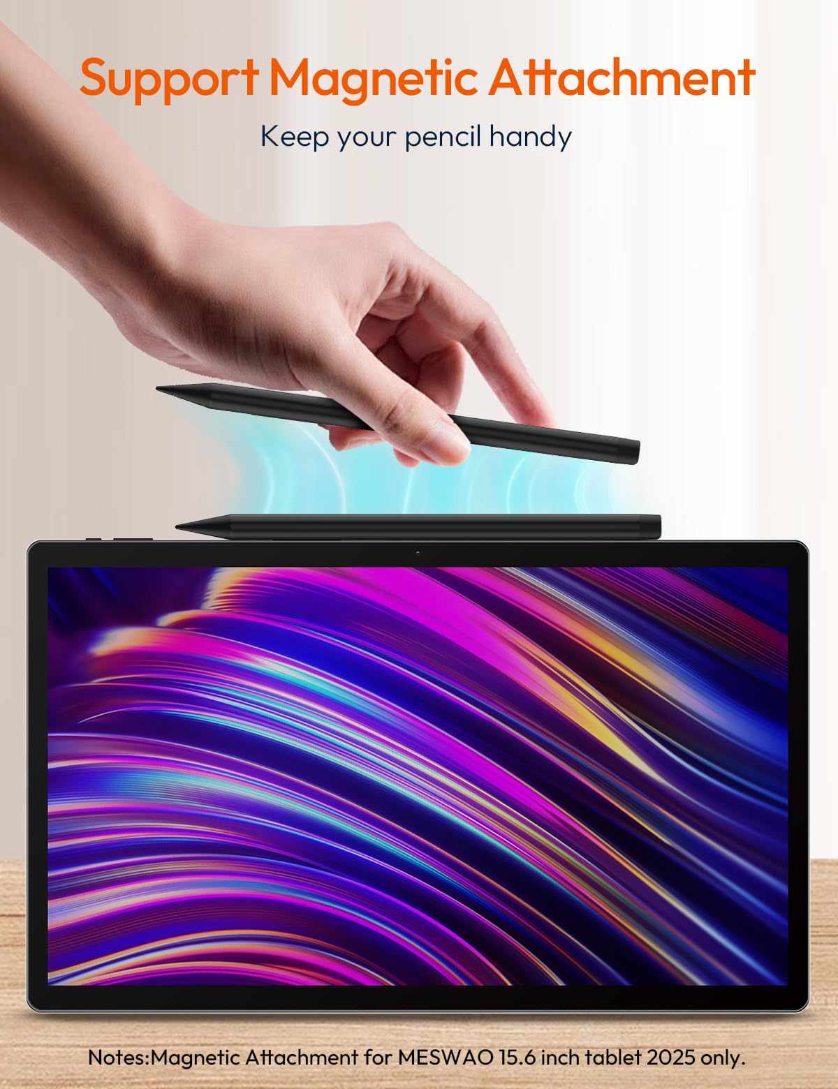 Lápiz capacitivo activo para tablet MESWAO y lápiz capacitivo recargable solo compatible con MESWAO de 14 y 15.6 pulgadas