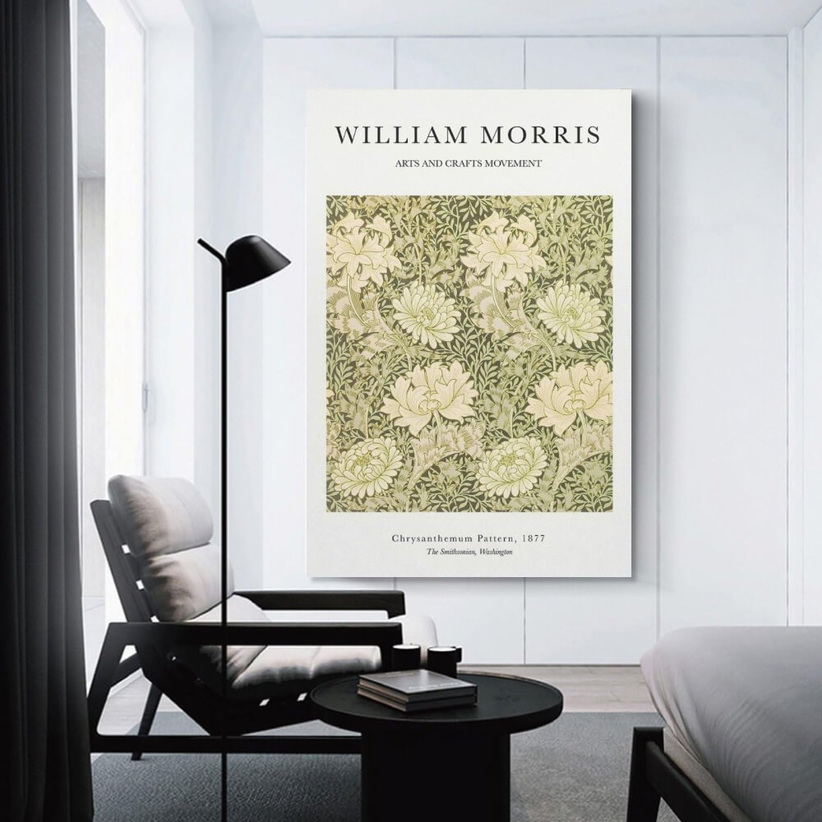 Junmoney Morri Chrysanthemum Room Decor Wall Art, 20x30inch(50x75cm), for Office, Study Or Home Workspace, Decorative Artwork for Productive Spaces