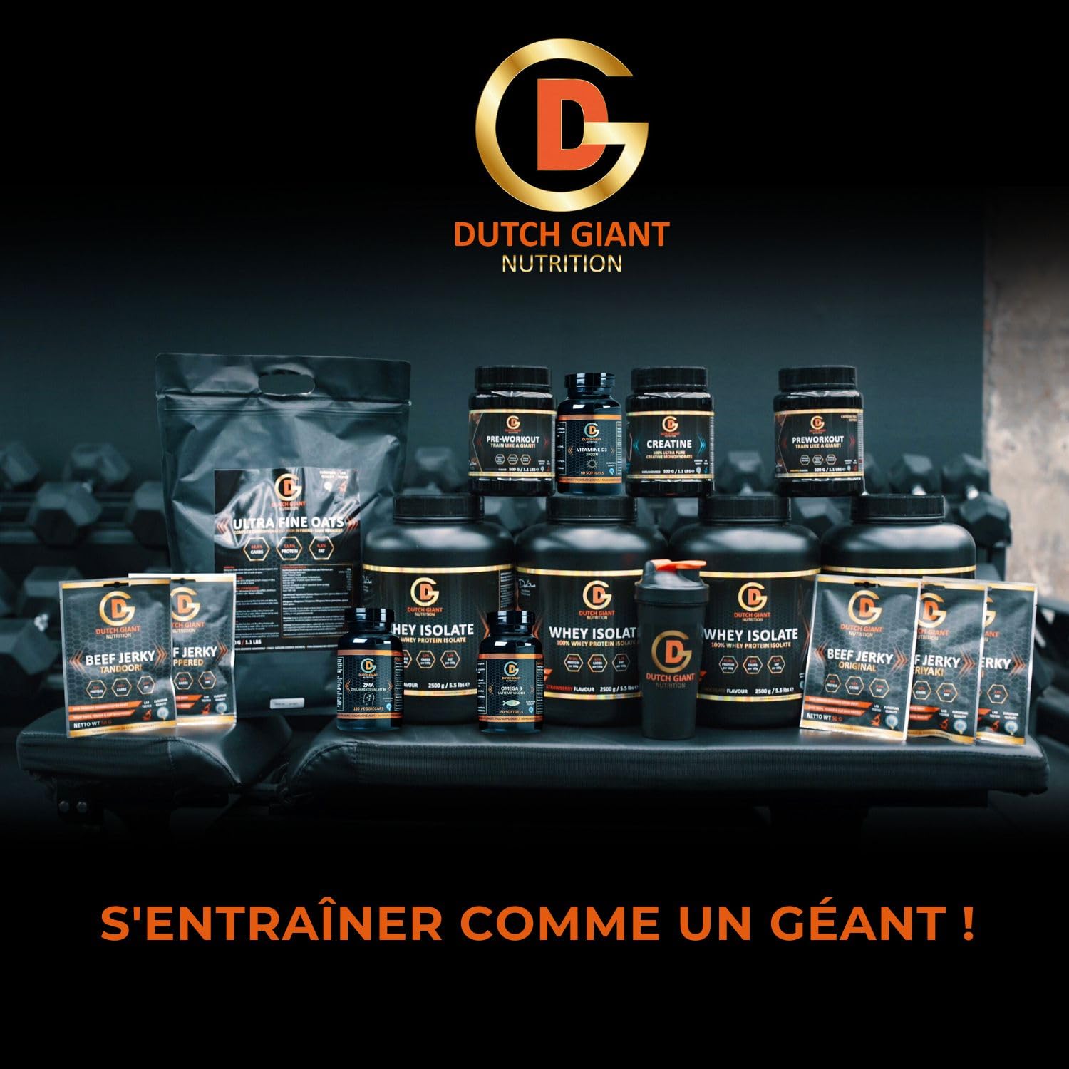 Dutch Giant Beef Jerky Original | 10 x 50 gram | 500g Boeuf Séché pour les gens | Viande séchée | Biltong | Nourriture Américaine | Snack | Ration de survie | Haute teneur en protéines | Musclemeat