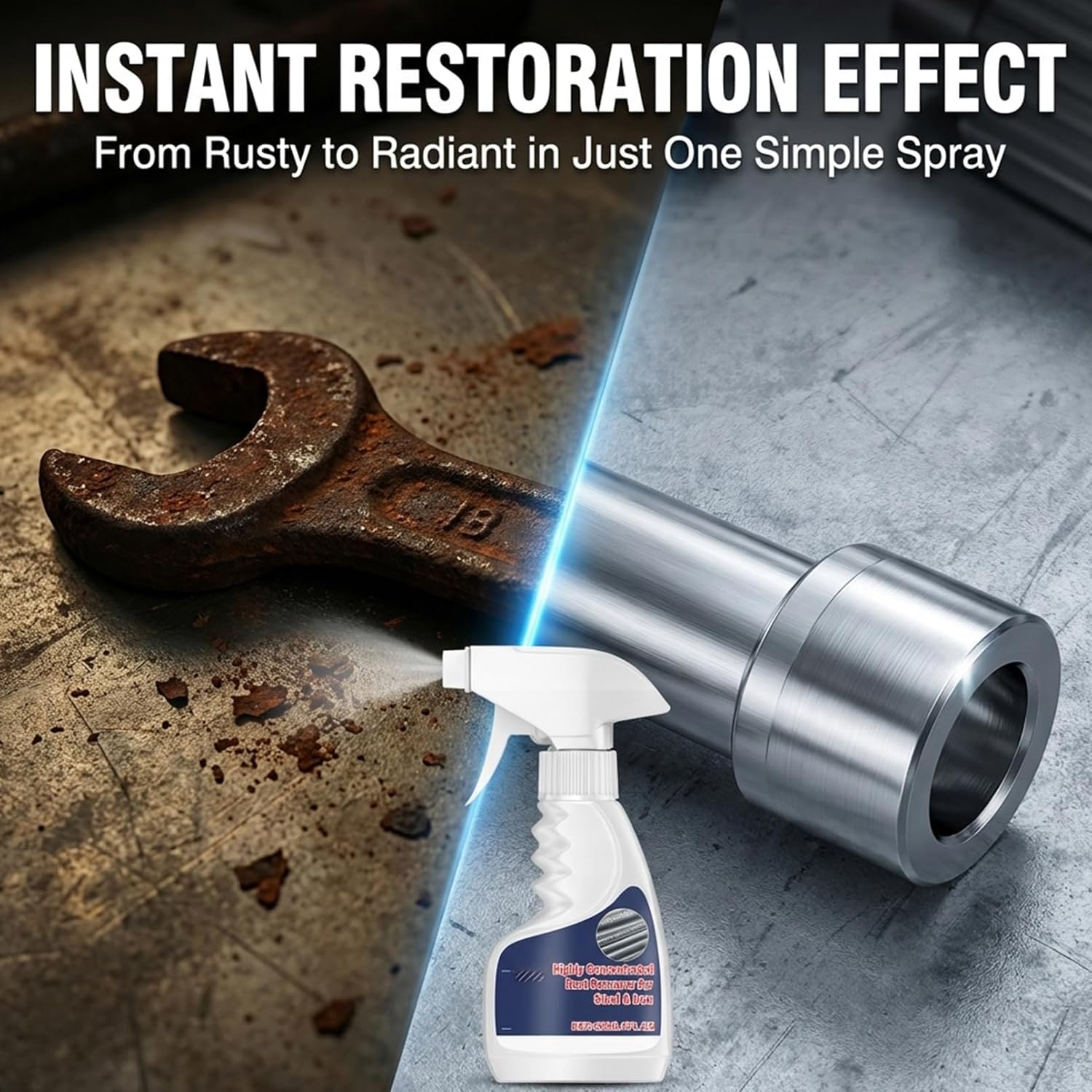 Yiueoiar Rust Remover Spray for Metal, Powerful Rust Remover Heavy Duty Metal Cleaner, Multipurpose Rust Stain Remover for Metal, Stainless Steel, Automotive Parts, Fast Acting — view 4