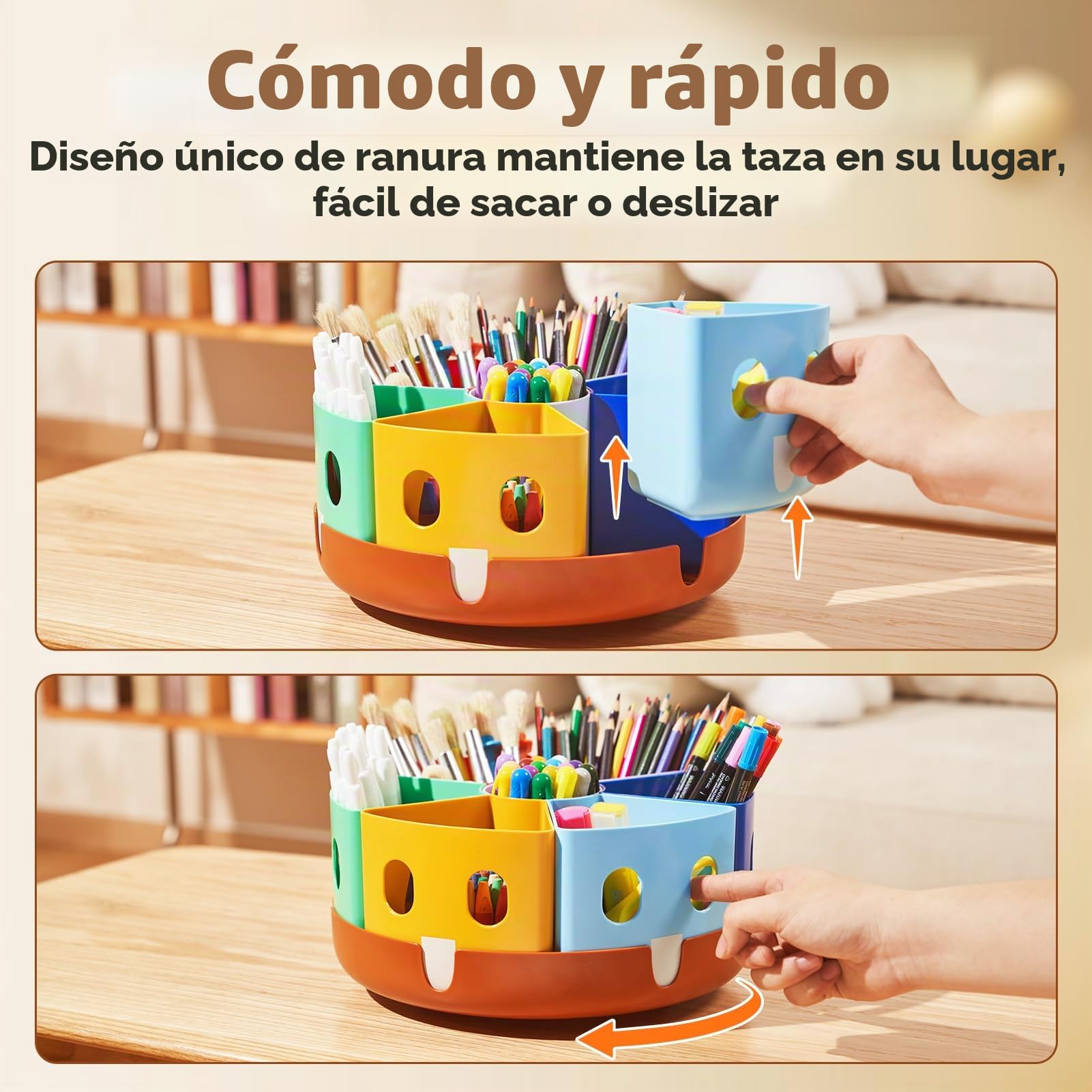 Gamenote Organizador giratorio de suministros de arte (Grande)