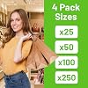 Brown Paper Bags with Handles - 100 Pack, Small Gift Bags 9 x 7 x 3.5, Twisted Handle Carrier Bag Kraft, Retail Lunch Party Shopping Grocery Food