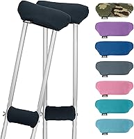 Vista 13 de Crutch Comfort Deluxe Soft Fleece & Foam Muleta Juego de accesorios (azul)