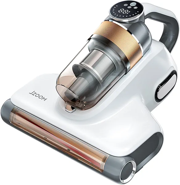 JZOOM Bed Vacuum Cleaner Cordless, 18Kpa Mattress Vacuum Cleaner with 253.7nm UV-C Light, Ultrasonic Technology & HEPA Filter for Bed, Sofa, Couch, Crib