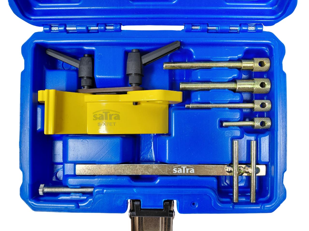 Satra Set di attrezzi di regolazione del motore, 7 pezzi, adatti per motori Renault e Opel 1.2 1.4 1.8 1.9 2.0 2.2 L con scatola di plastica